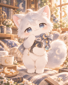 銀白色の猫ユキノ